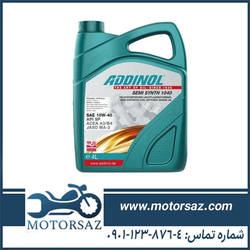 روغن موتور ادینول 10W40 SP حجم 4 لیتر