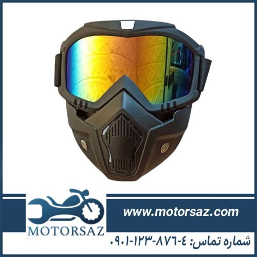 عینک موتور سواری B1 طلق طلایی