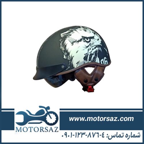 کلاه کاسکت نیمه DOTskull طرح هارلی و کروز