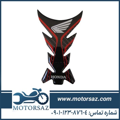 برچسب باک موتور هوندا مدل BLK ژله ای مشکی قرمز