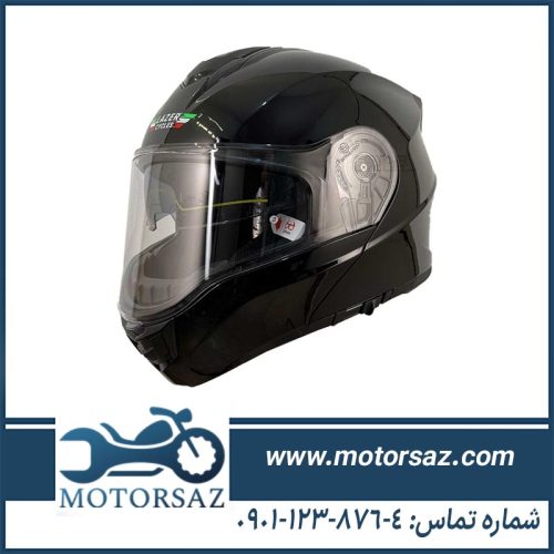 کلاه کاسکت فک متحرک LAZER مدل SHINE BLACK