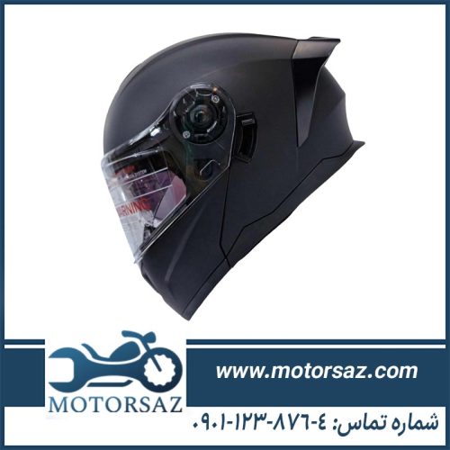 کلاه کاسکت فک متحرک LVS مدل HF-900 مشکی مات