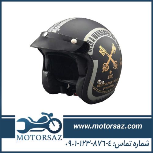 کلاه کاسکت راپیدو مدل GLDN_KY_859 طرح کافه ریسر