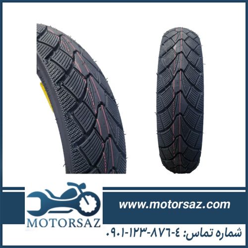 لاستیک عقب موتور برند یزد تایر سایز 120/80-17 مدل RX