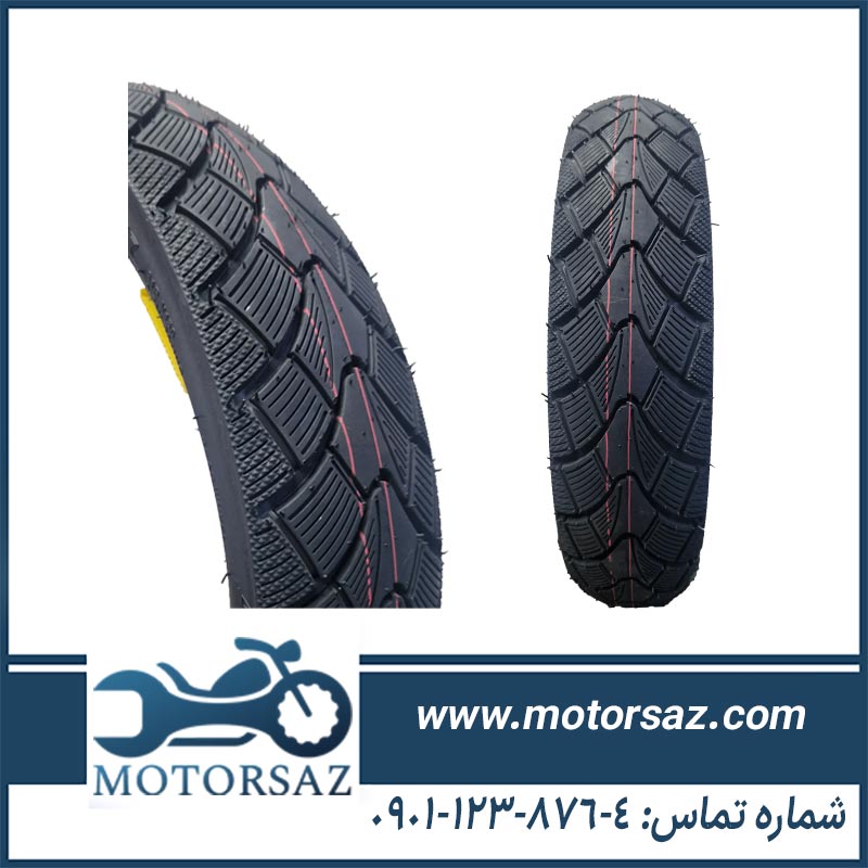 لاستیک عقب موتور برند یزد تایر سایز 120/80-17 مدل RX