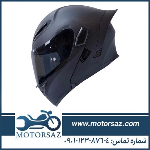 کلاه کاسکت فک متحرک سومان مدل SOMAN 955 مشکی مات
