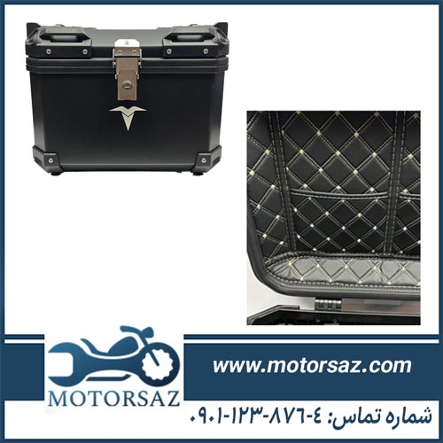 باکس موتور سیکلت تکنو مکعبی پلیمری مشکی