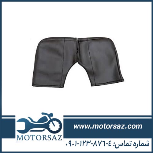 دستکش ثابت موتور سیکلت چرم مشکی ساده