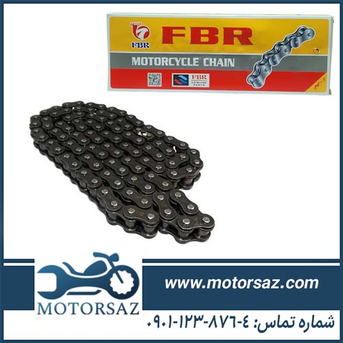 زنجیر موتور سیکلت هوندا سایز 428H-102L برند فابریک FBR