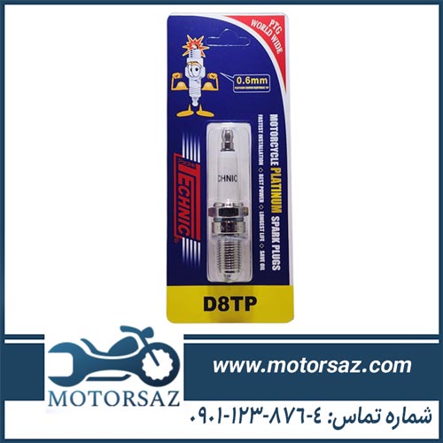 شمع موتور سیکلت برند تکنیک TECHNIC مدل D8TP سوزنی پایه بلند