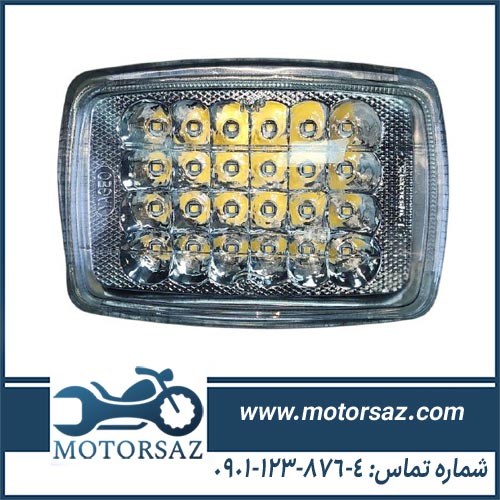 چراغ جلو موتور سیکلت بلوری تک 24 LED تکنیک